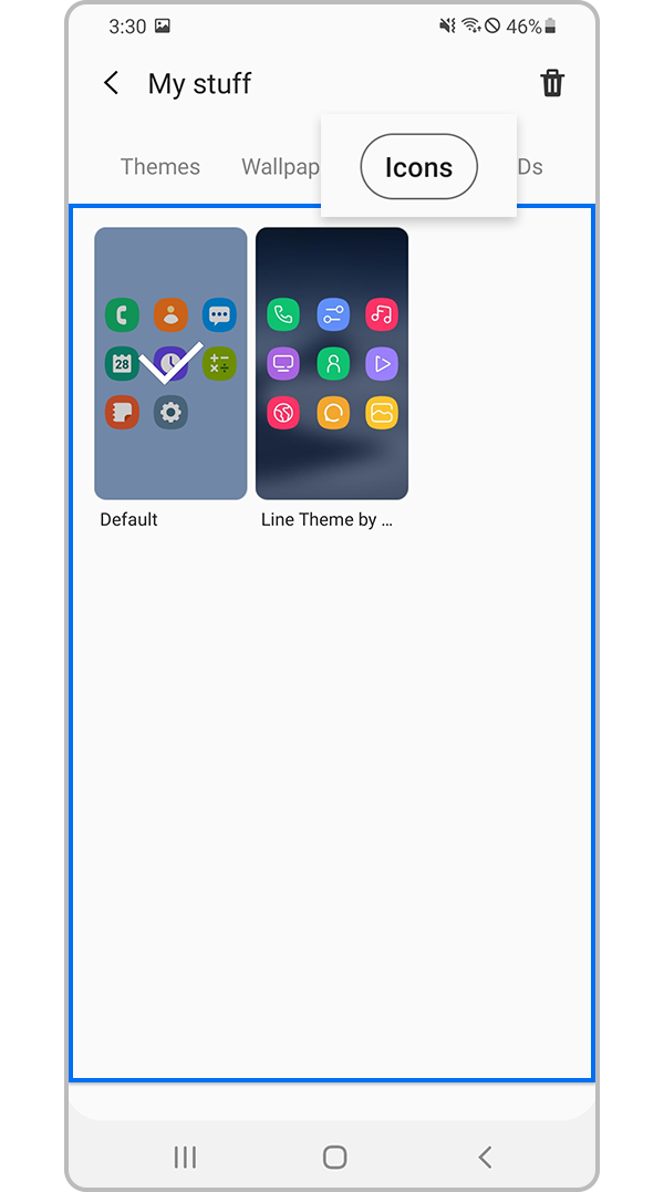 galaxy themes change icons step 3