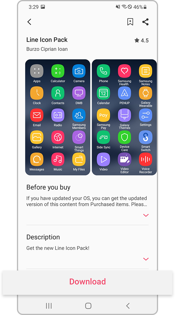 galaxy themes download icons step 4