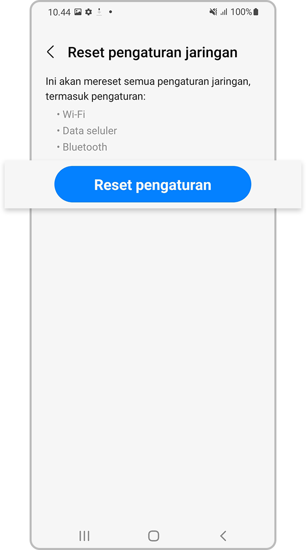 Ketuk Reset pengaturan