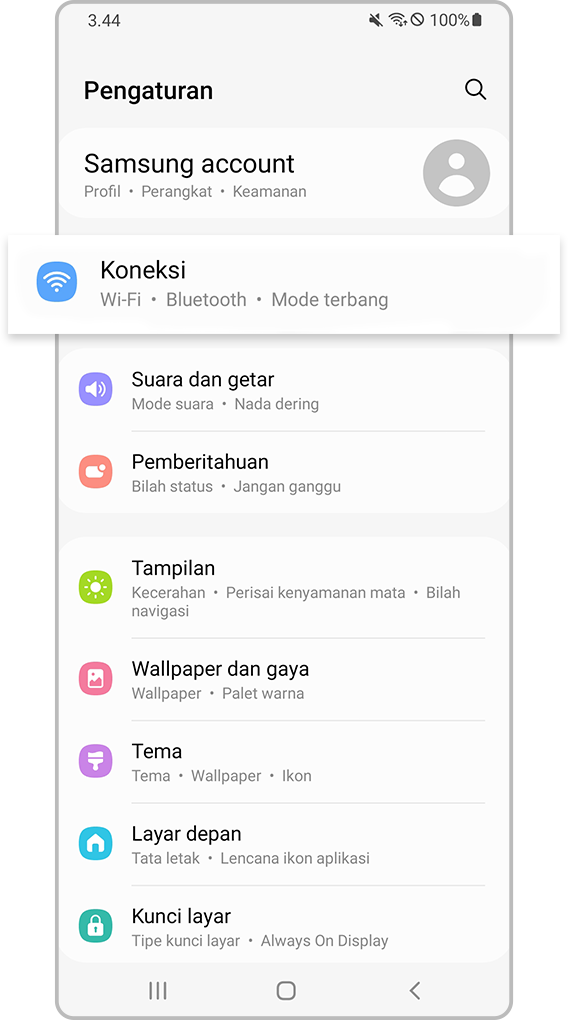 menyandingkan ulang perangkat bluetooth langkah 1