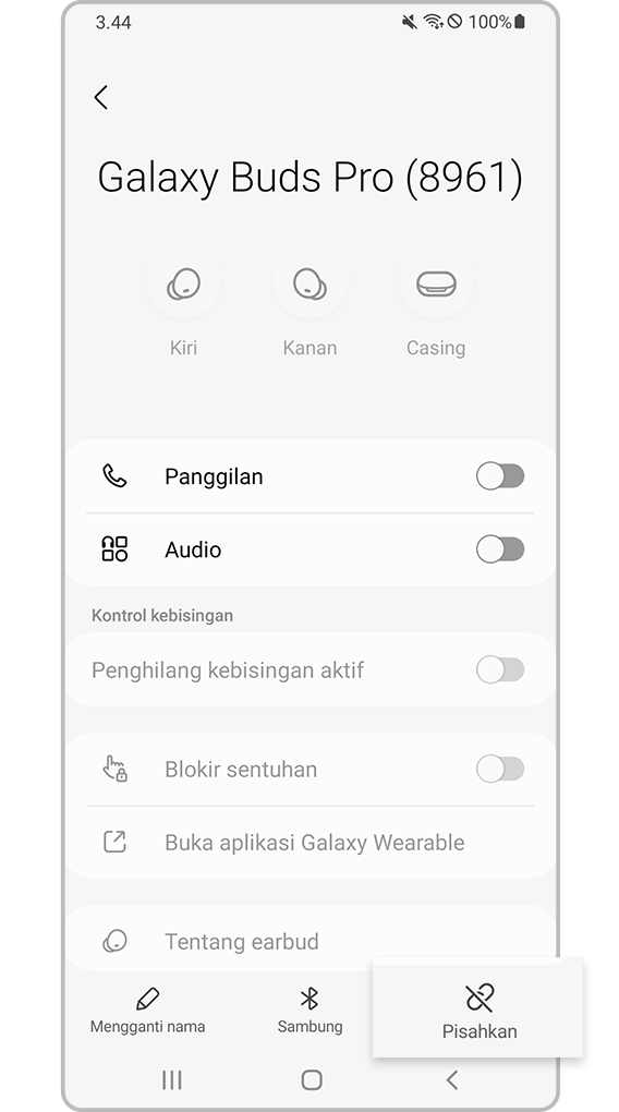menyandingkan ulang perangkat bluetooth langkah 4