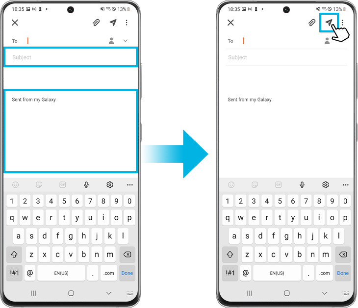 email composing step2