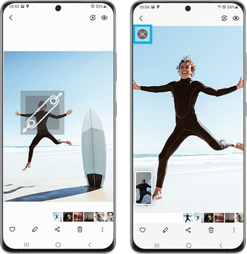Quick crop feature