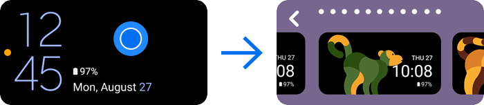 Galaxy Z Flip3 5G cover screen change watch face