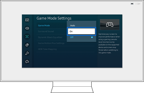 game mode quick settings step 3