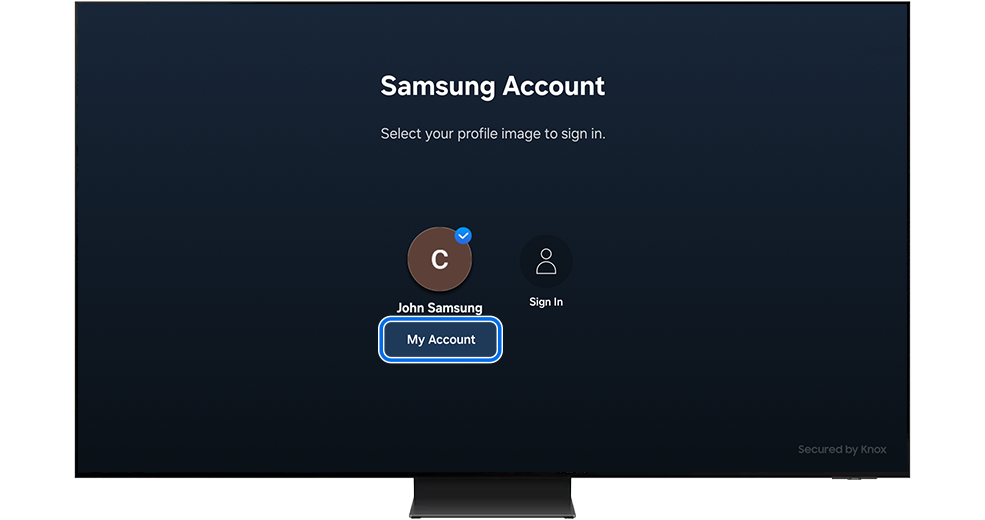 Tombol “My Account” ditampilkan dengan sorotan.