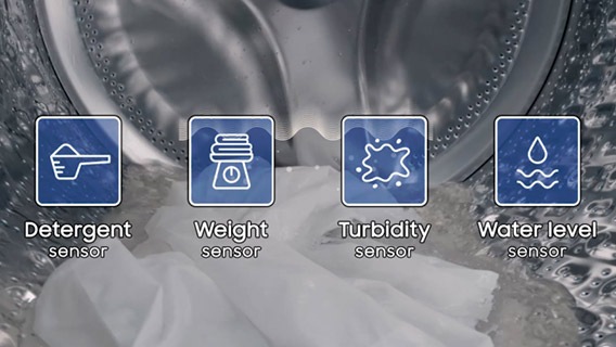 Optimized cleaning with 4 sensors