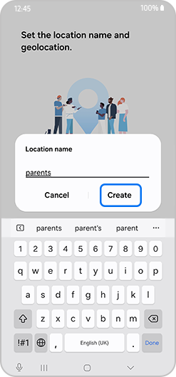Create option selected.