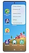 The Samsung Kids home screen with the top-right menu button open to access Parental control settings.