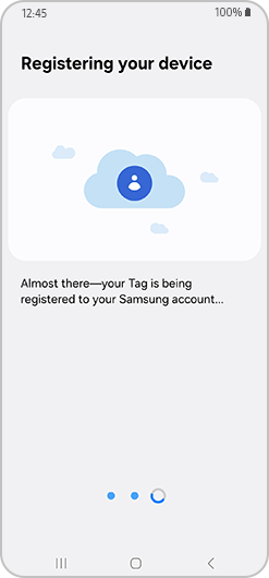 Registration screen.