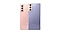 Back views of a Galaxy S21 5G in Phantom Pink and S21+ 5G in Phantom Violet.