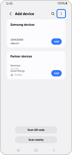 More options icon selected