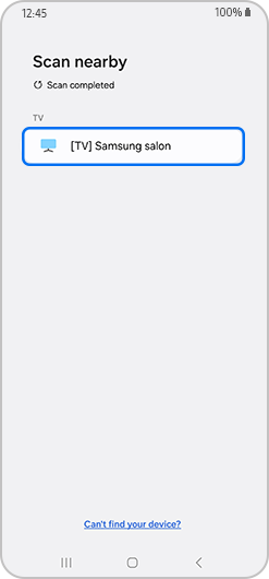 TV selected on screen.