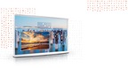 A Cloud White model of The Serif shows a better picture quality of city landscape with AI upscaling.