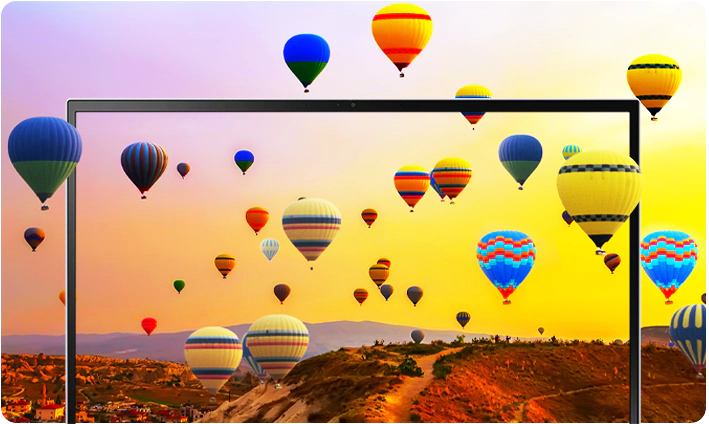IImage of QLED screen on Galaxy Book