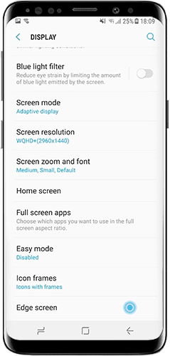 Tap Edge screen