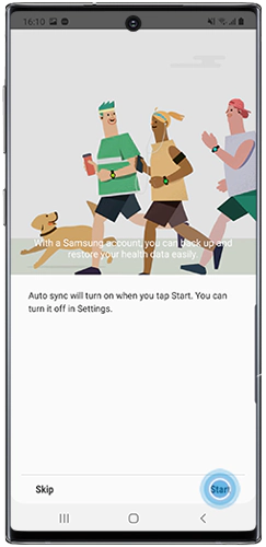Tap Start to launch app