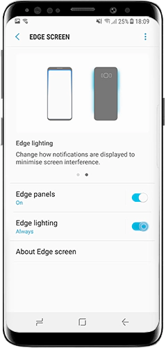Tap Edge lighting