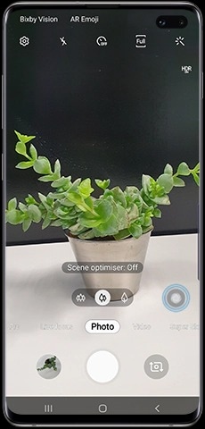 Automatic scene optimisation, Scene optimiser icon on