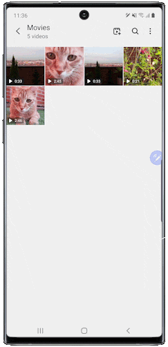 Tap the Create movie icon, select two or more videos, tap Create movie, then tap Edit yourself
