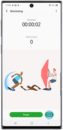 Tap Lock icon to lock screen
