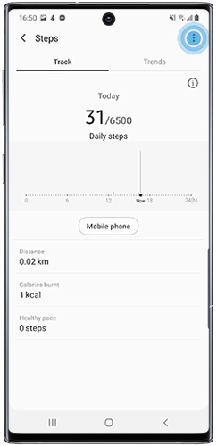 Tap the More options icon