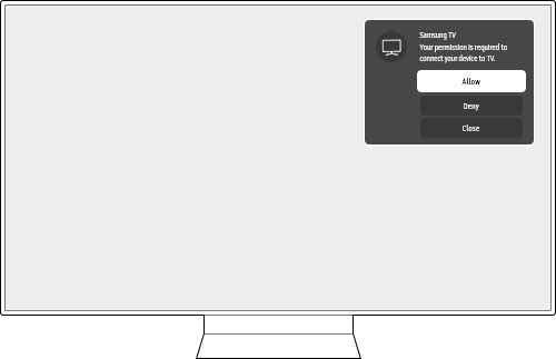 Select Allow to connect a device