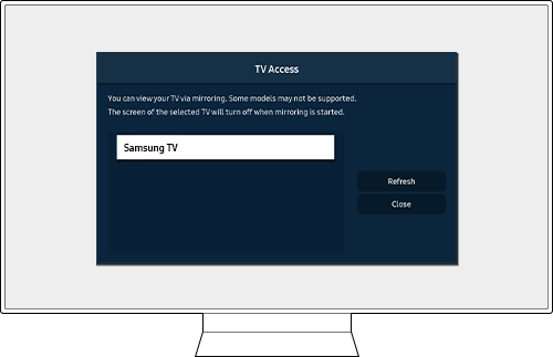 Select TV from list of Connected devices