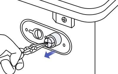 gently pull out the mesh filter from the hose
