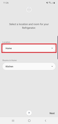 Set the location of your appliance