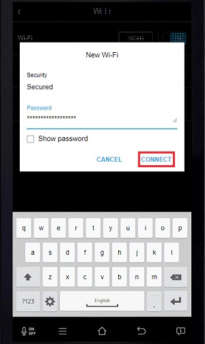 Tap CONNECT