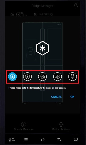 Tap the type of FlexZone you want to use