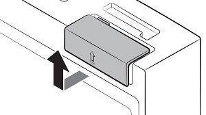 Push the switch cover up