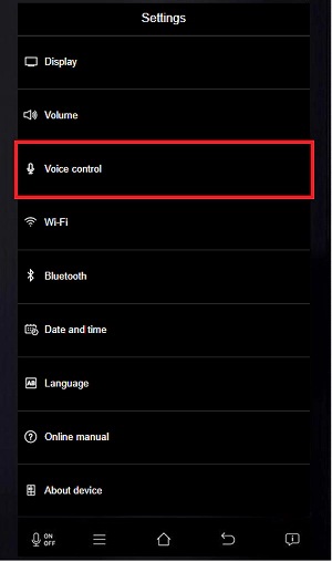 Tap Voice control