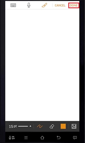 Once happy with the memo, tap DONE