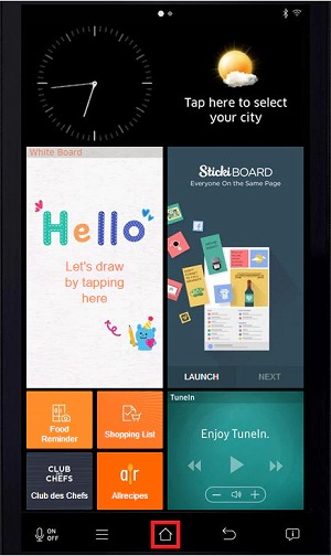 Press and hold the home button