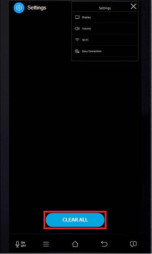 Tap CLEAR ALL to close all open apps
