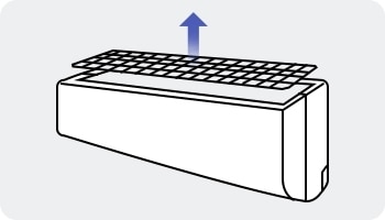 Slide the filter off from the unit