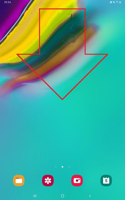 Pull down from the top of the screen to access your quick settings