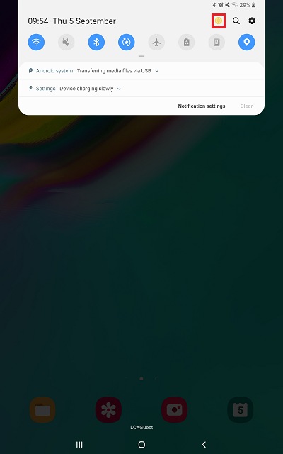 Tap the account icon
