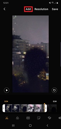 Tap Add to add another video