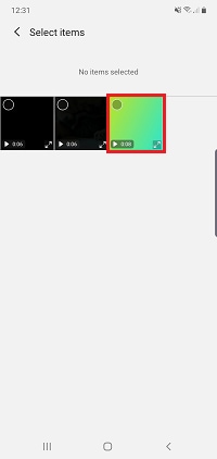 Tap the video or videos you want to add