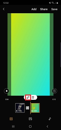 Tap the edit icon