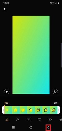 Once you've finished editing, tap the back button