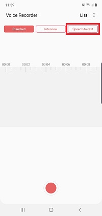 Tap Speech-to-text