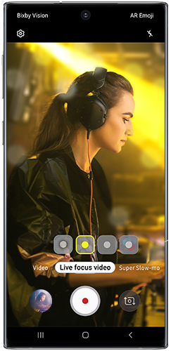 Big circle effect using the Live focus video feature of Note10