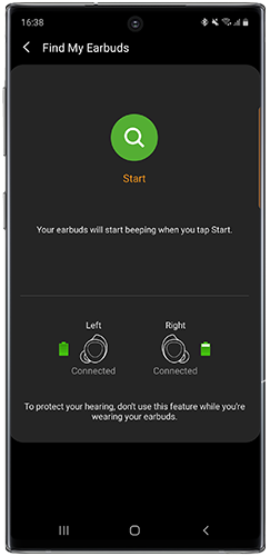 Screenshot image to search for my Galaxy Buds