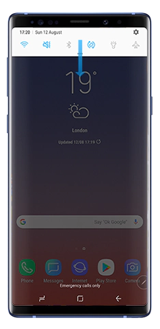 Expand the options in the notification panel