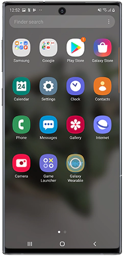 Tap to launch Galaxy Wearables app on Galaxy Note10