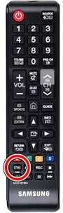 How do I change the menu language on my Samsung TV?